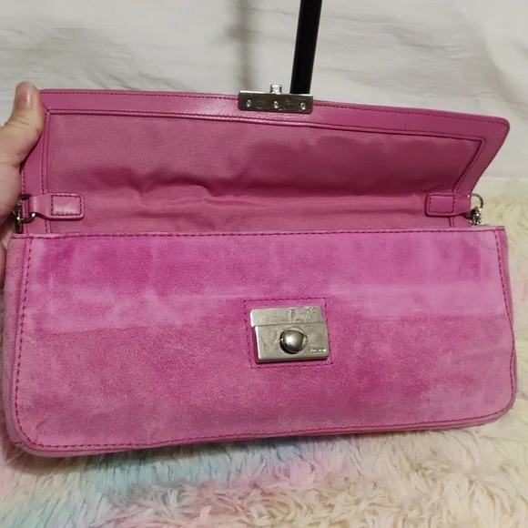 RARE! Auth Coach Y2K 90's Vintage Legacy 🩷 Pink Suede Small Satchel - Picture 10 of 16